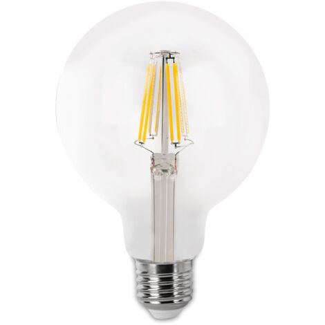 Bombilla LED Filamento Globo G80 Clara E27 8W Cálida Matel (1/4)