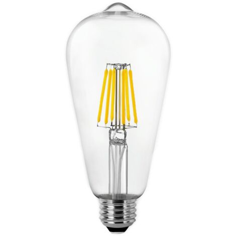 Bombilla LED Filamento Pera E27 8W Cálida Matel (1/2)