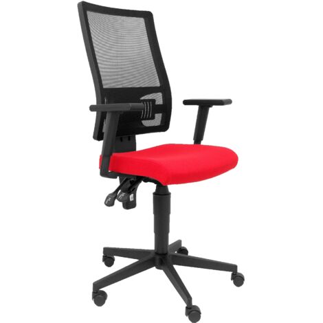 Silla Taktik respaldo malla negro asiento aran rojo (1/5)
