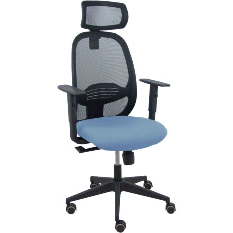 Silla Cilanco negra malla negra asiento bali azul cielo brazo regulable cabecero regulable (1/2)