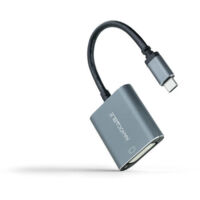 Nanocable Conversor USB-C a DVI-D, 15 cm, Gris