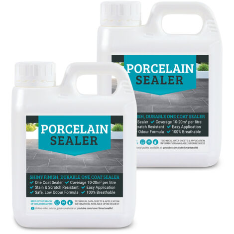 Porcelain Sealer - One-coat, easy application, stain & scratch resistant, 100% breathable - 2 x 1 Litre