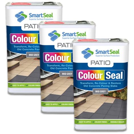 Patio ColourSeal - Mid Grey - 3 x 5 Litres