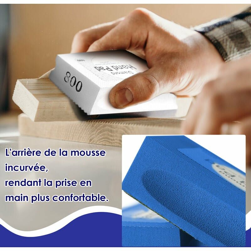 Cale à poncer RECTANGULAIRE 92X185 Velcro + Pince