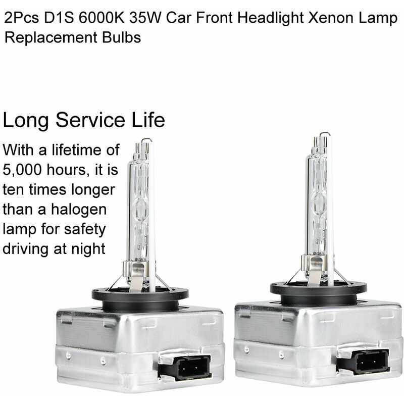 2 X Vhicule de Voiture Lumineux H7 6000K Xénon Gaz Halogène Phare Ampoules  de Lampe de Projecteur Remplacement Blanc 55W