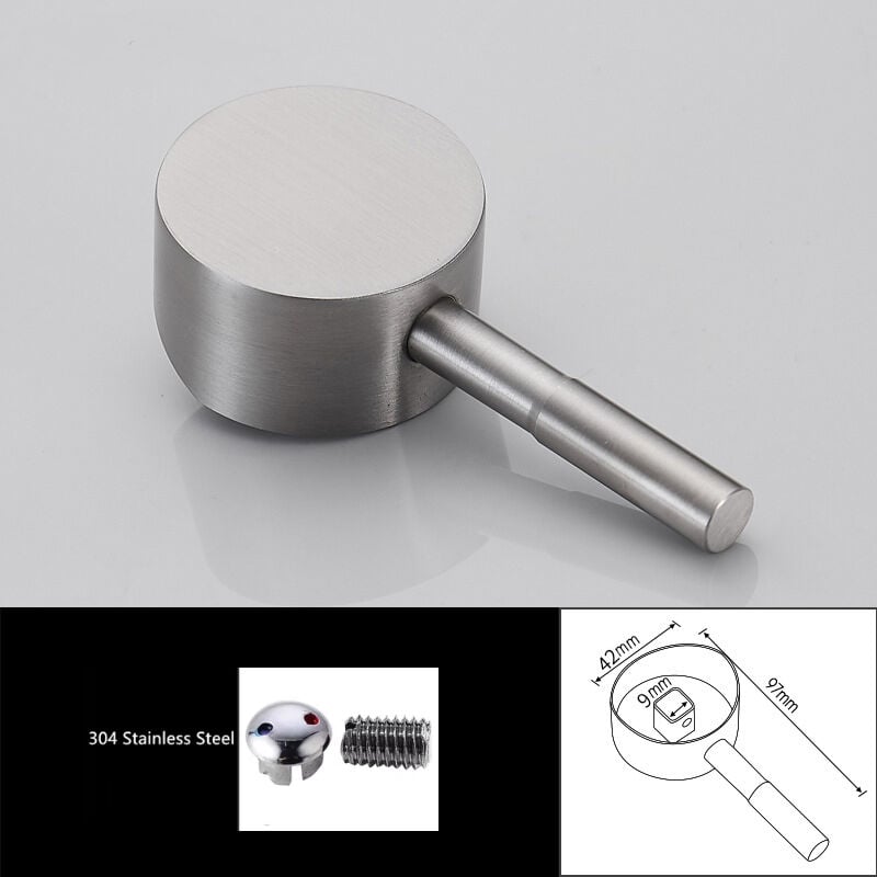 Unique Poignée Remplacement Poignée de Robinet avec Vis Froide Chaude Poignées de Robinets pour Robinet de Cuisine Salle de Bain/Convient pour noyau de valve de 35 mm, 9 × 9 mm.(8