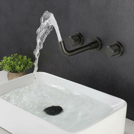 Robinetterie de lavabo, robinet d'eau de salle de bain, linge froid et chaud,  robinet