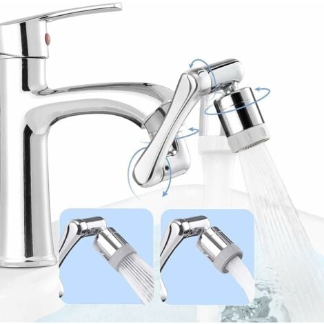 Aérateur de robinet, fixation de robinet pivotant à 1440°, aérateur avec 2  fonctions