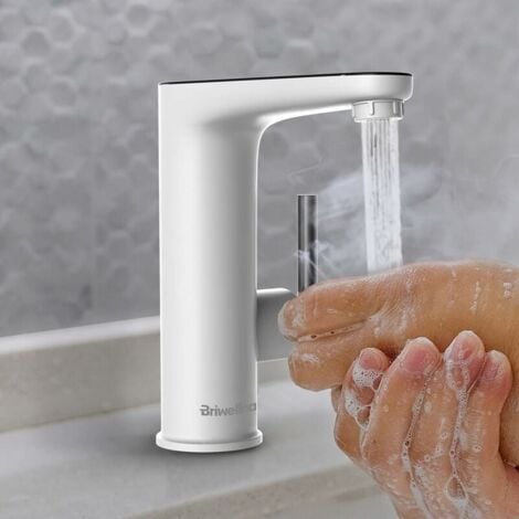 Robinet électrique-Acier inoxydable Briwellna Robinet de chauffage  instantané d'eau chaude pour salle de bain