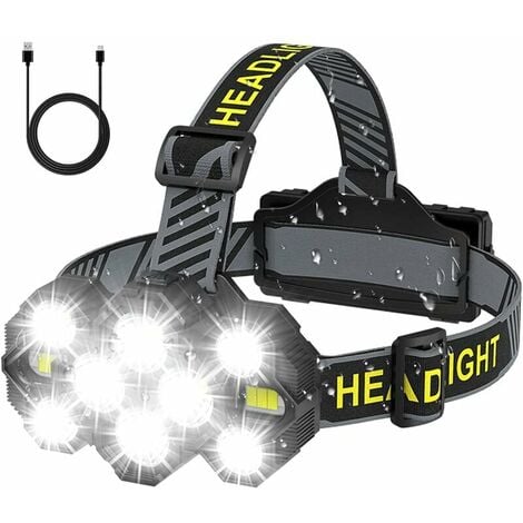 Lampe Frontale Led Lumière de course lampe frontale rechargeable à LED,  lumières de course à clipser pour le camping, la randonnée, la course, le  jogging, l'extérieur LBTN