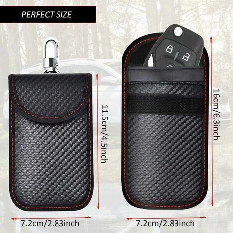 Pochette Faraday Pour Clés De Voiture - Bloque Les Signaux RFID, Protection Contre Le Vol De Données - Design Pratique à Deux Poches