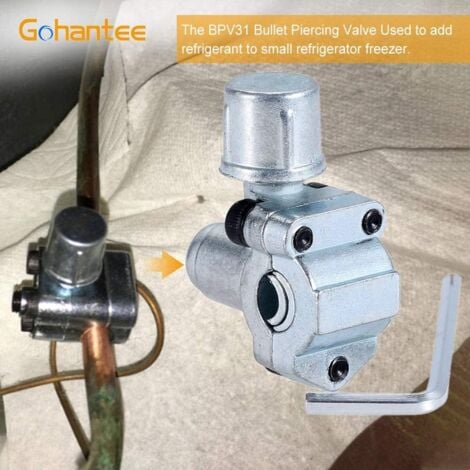 Tuyau de recharge R134A AC avec manomètre et kit de valve BPV31, tuyau SAE de 6.35 mm pour port R12 R22