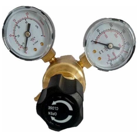Régulateur de CO2 Argon MIG TIG Bouteille de gaz de soudage Débitmètre d'air Double jauge