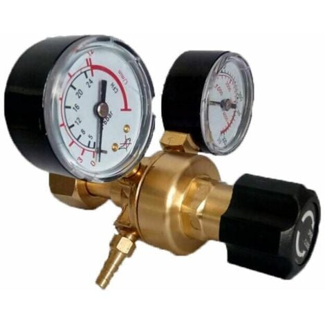 Régulateur de CO2 Argon MIG TIG Bouteille de gaz de soudage Débitmètre d'air Double jauge