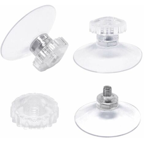 Lot De 6 Ventouses Solides En PVC Transparent Avec Vis à écrou Papillon