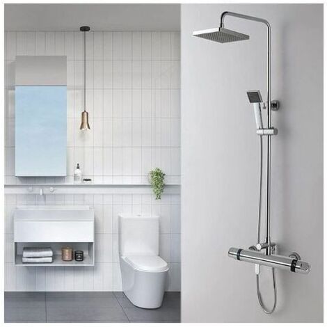 Robinet de douche thermostatique, robinet de bain thermostatique entièrement en cuivre, protection de sécurité du bouton anti-brûlure 38 ℃, robinet de bain pour régler avec précision la température et