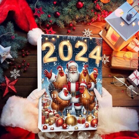 Calendrier De L'Avent Chats 2024 - 24 Pendentifs Acrylique - Décoration Sapin De Noël Compte à Rebours