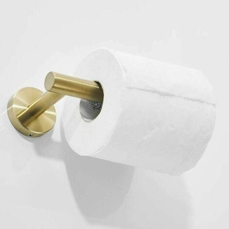Porte-Papier Toilett en Acier Inoxydable 304 Fixation Murale Porte Rouleau Papier Toilette pour Salle de Bain Accessoire de Toilette en Or Brossé