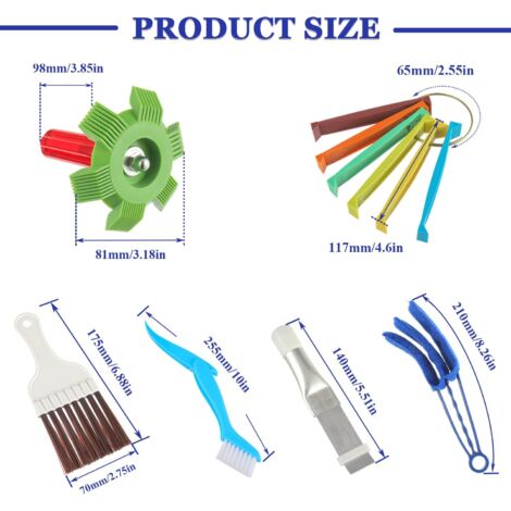 Lot De 6 Peignes Réparation Ailettes Radiateur/climatiseur – Plastique, 12 Tailles Différentes