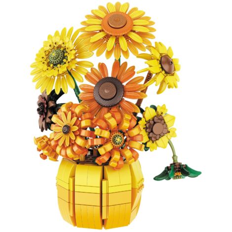 Ensemble de fleurs et de tournesols pour adultes, collection botanique d'imprimés Van Gogh pour femmes et filles de 14 ans et plus, décoration/cadeaux pour Noël, la Saint-Valentin ou un anniversaire