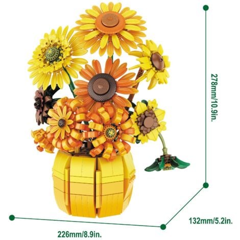 Ensemble de fleurs et de tournesols pour adultes, collection botanique d'imprimés Van Gogh pour femmes et filles de 14 ans et plus, décoration/cadeaux pour Noël, la Saint-Valentin ou un anniversaire
