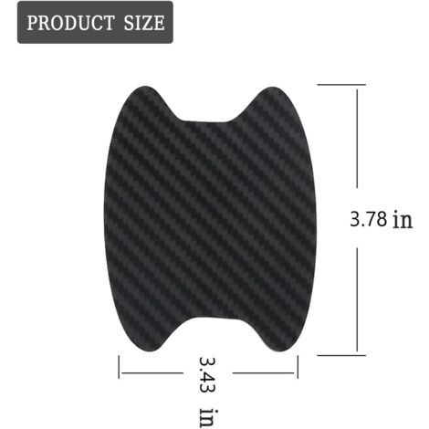 ZYTC Lot De 4 Autocollants 3D Super Rouges Réfléchissants Noirs En