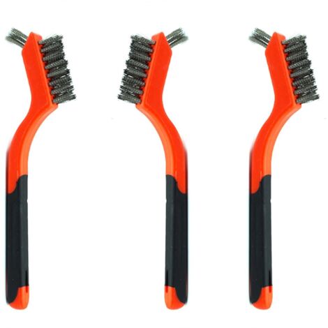 Brosse métallique à main jeu 3 mini brosse Nylon Acier Brosses Laiton