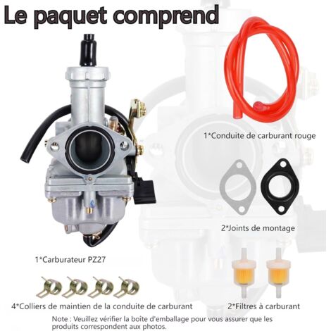 QAZAKY PZ27 Vergaser-Set Für 125cc-250cc 4-Takt Motoren – Inkl. Luftfilter & Zubehör