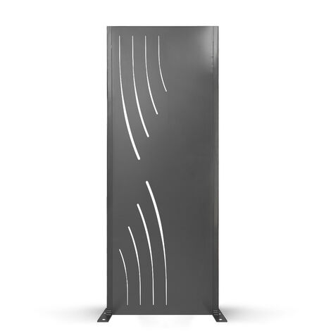 Lot De 2 Panneaux Décoratifs ARLBERG Noir 160x60cm - Motifs Graphiques Côté Gauche