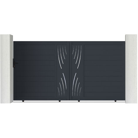 Portail aluminium coulissant VELETA 300x180cm (1/5)