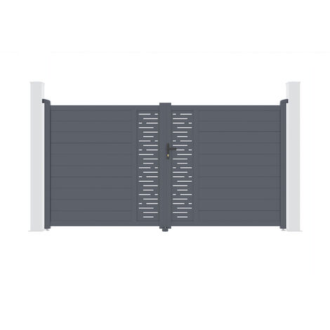 Portail aluminium battant ARLBERG 300x180cm (1/5)