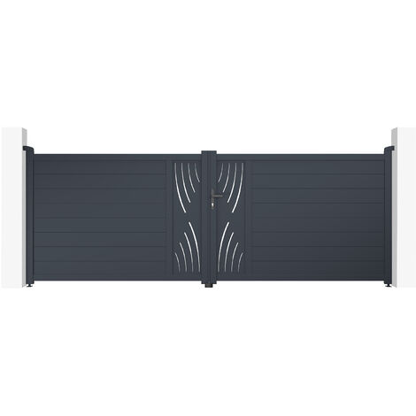 Portail aluminium battant VELETA 400x140cm (1/5)