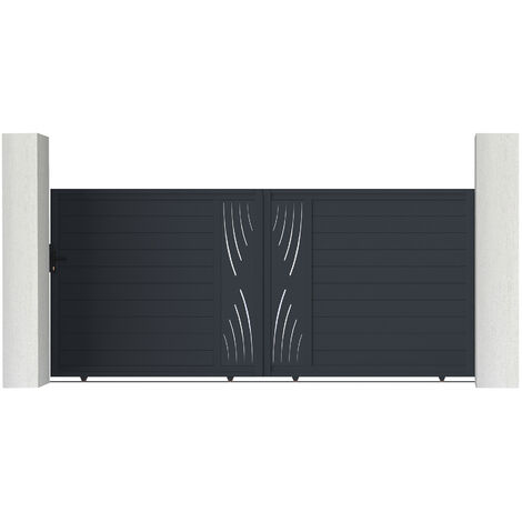 Portail aluminium coulissant VELETA 400x180cm