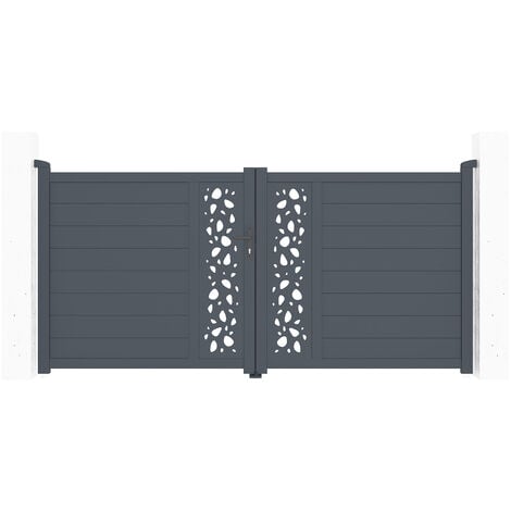 Portail aluminium battant SUNNY 300x140cm