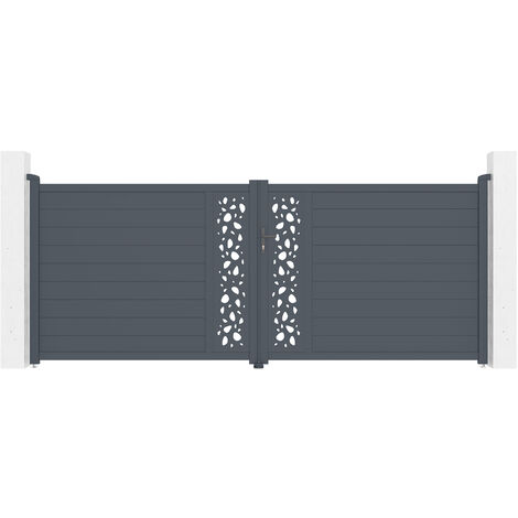 Portail aluminium battant SUNNY 400x160cm (1/5)