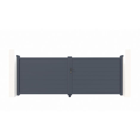 Portail aluminium battant EIGER 400x140cm (1/5)