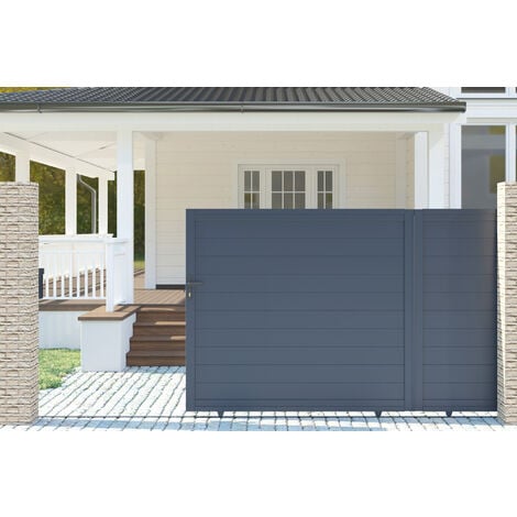 Portail aluminium coulissant EIGER 400x140cm