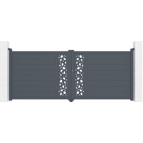 Portail aluminium battant SUNNY 350x140cm