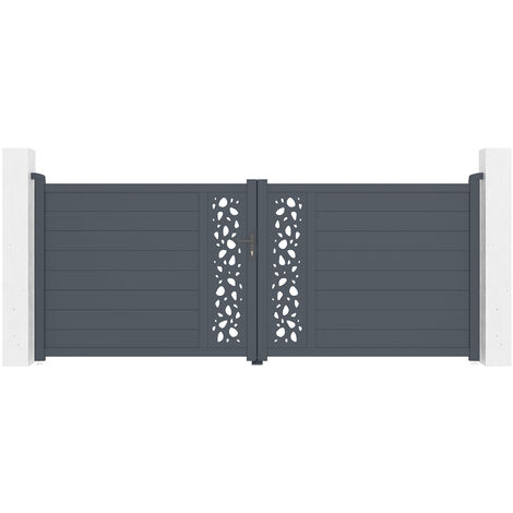 Portail aluminium battant SUNNY 350x140cm