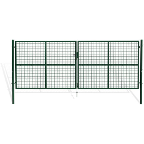 Portail battant grillagé OLGA 400x150cm VERT