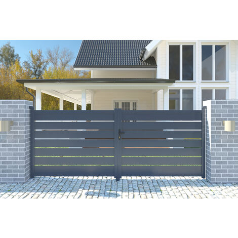 Portail aluminium battant VOGEL 400x140cm