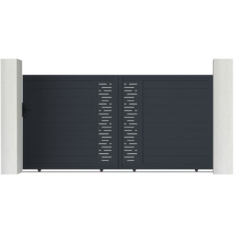 Portail aluminium coulissant ARLBERG 350x180cm (1/5)