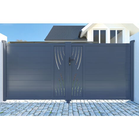 Portail aluminium battant VELETA 300x160cm