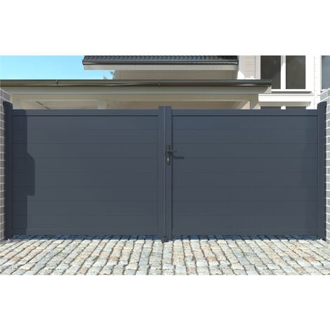 Portail aluminium battant EIGER 300x140cm