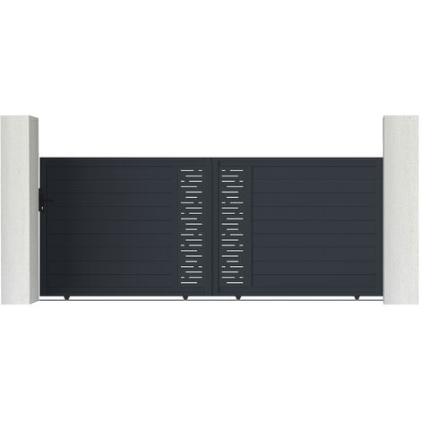 Portail aluminium coulissant ARLBERG 400x160cm (1/5)