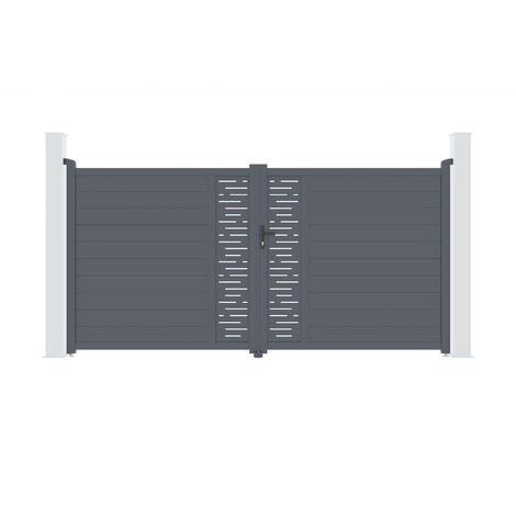 Portail aluminium battant ARLBERG 350x180cm (1/5)