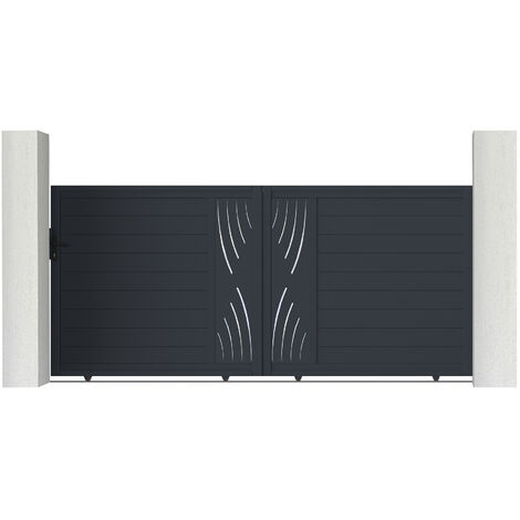 Portail aluminium coulissant VELETA 350x160cm (1/5)
