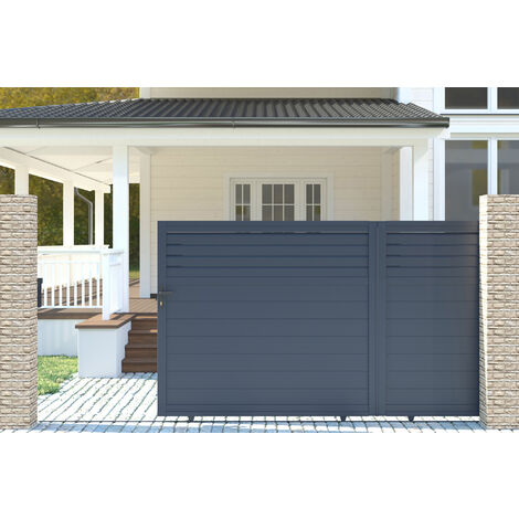 Portail aluminium coulissant CARPATIA 400x180cm
