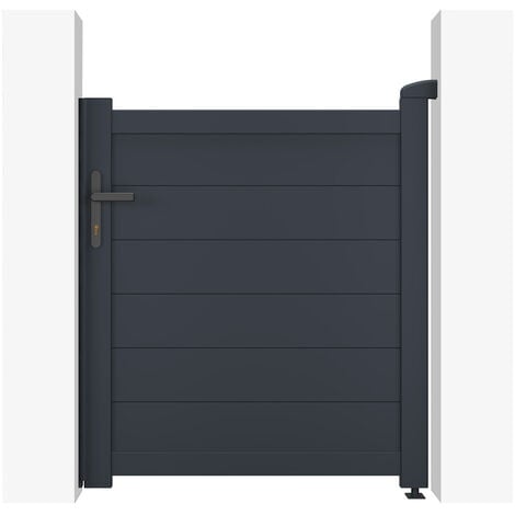 Pack portail battant EIGER 300x115cm + Portillon EIGER 100x115cm Gris