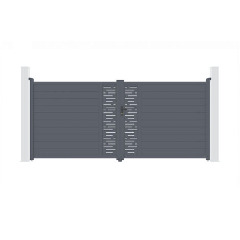 Portail aluminium battant ARLBERG 400x180cm (1/5)